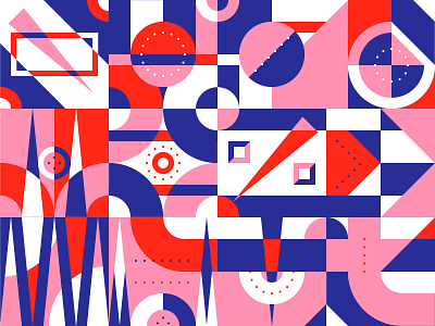 Pattern Play — Part 3 abstract color geometric grid illustration layer pattern shape simple