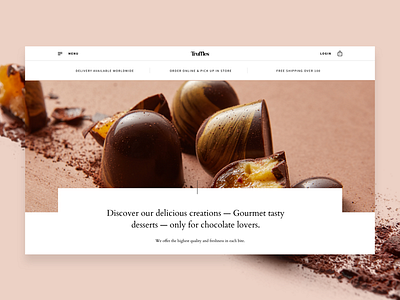 Truffles | Website Design chocolates design desserts diseño diseño web homepage web web design webdesign website
