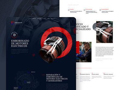 Embobinados design engines homepage ui web web design website