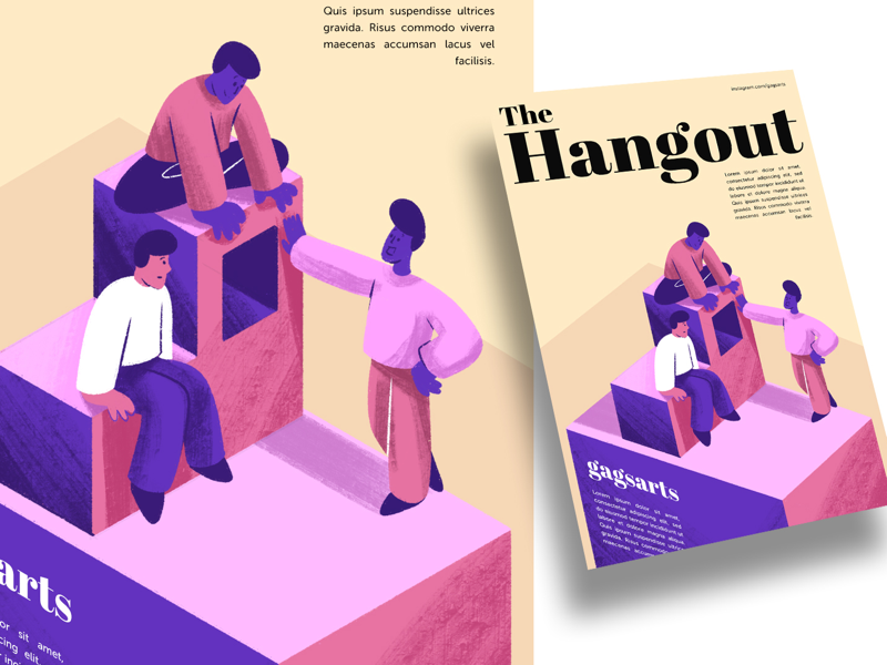 Hangout creative character daily illustration graphic designer design artwork artist art