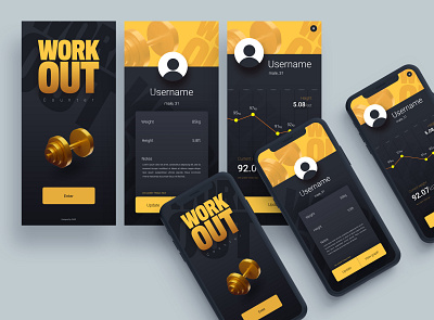 workout tracker home page art branding creative daily design graphic graphic design typography ui ux