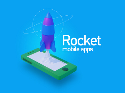 rocket apps art artwork creative design designer graphic design illustration ui ux vector