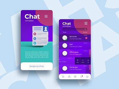 chat window UI by Ganesh Gags on Dribbble