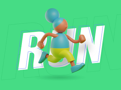 run baby run artwork character creative design designer drawing illustration ui ux vector