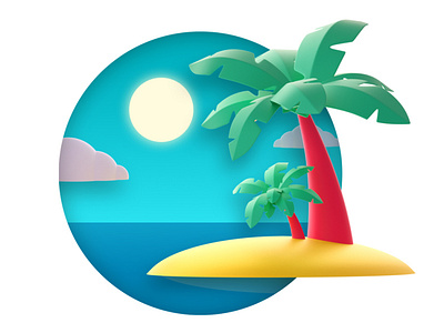 The beach art artist artwork creative design designer drawing graphic design illustration vector