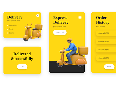 The Delivery art artwork character creative design graphic design illustration typography ui ux