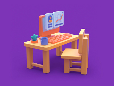 the Desk 3d art art artist artwork cinema4d creative daily design designer graphic design illustration