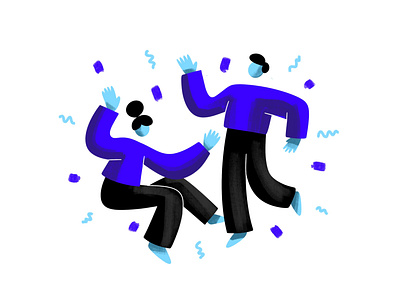 Celebration art artwork blue boy celebration character characterdesign couple creative dance design designer drawing girl graphic design happy illustration joy minimal ui