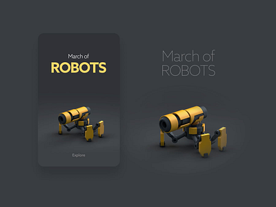 MarchofRobots 3d art animation artwork character cinema4d creative daily design designer dribbble graphic design illustration motion design robot walk