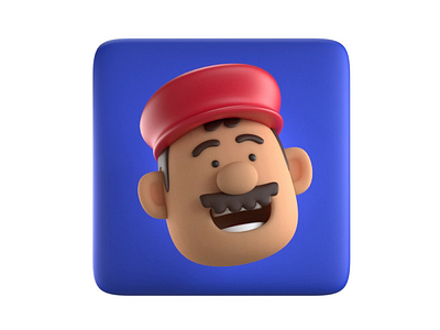 The Mario! 3d animation art artwork branding character creative design designer graphic design illustration motion graphics ui