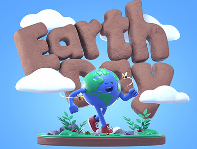 Earth day! 3d animation art artwork character creative design designer graphic design illustration motion graphics ui