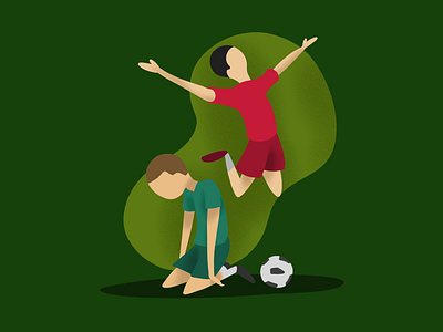 D day of german fifa football green illustration