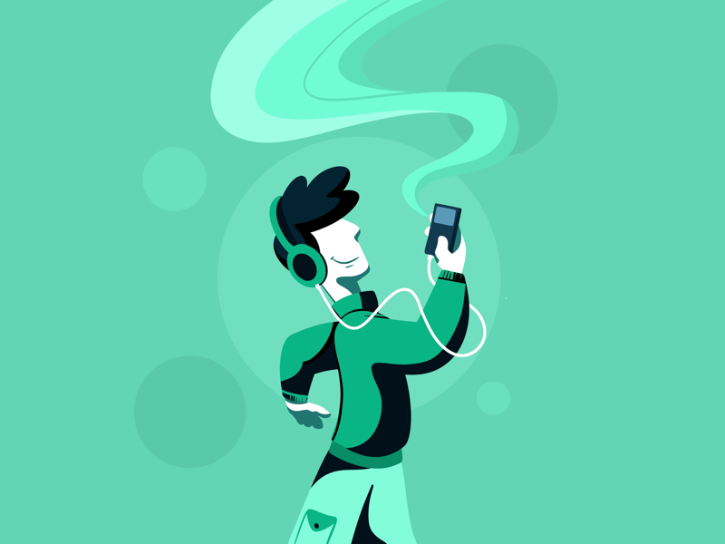 The Music creative character dribbble illustration graphic design designer design artwork artist art