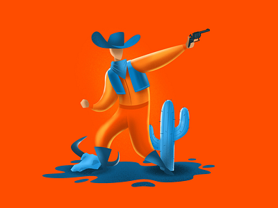 Cowboy art artist artwork character creative design designer dribbble graphic design illustration