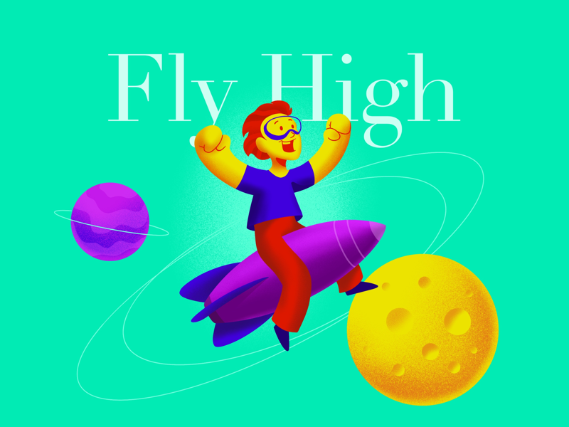 Fly High creative character daily illustration graphic design designer design artwork artist art