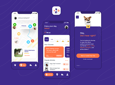 Pet App designflows designflows2020 mobile app pet app pet design pet mobile product designer ui ui designer uiux