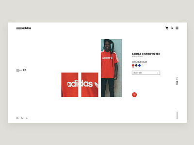 Minimal. adidas design interface landing page page site ui ux web website