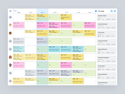🗓️Planning Web App — Light mode calendar planner team management ui ux web application design