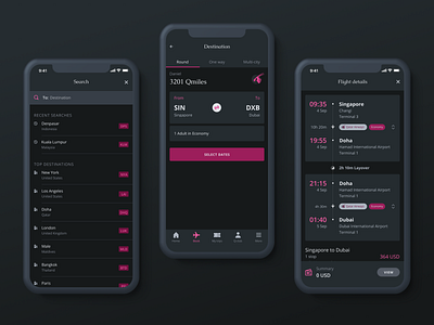 ✈️ Flight booking highlights app concept mobile app design ui ux