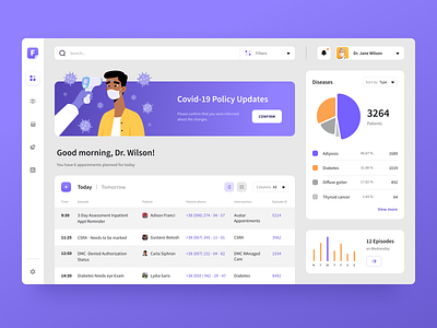 🏥 Web app for doctors & patients concept covid 19 doctor healthcare illustration ui ux vector web app