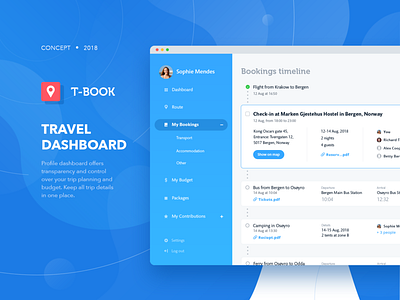 T-BOOK - Trip Planning App for Headache Free Travel app design ui ux web