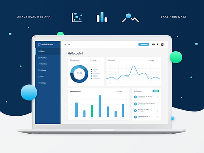 Analytical Web App app dasboard design ui ux web