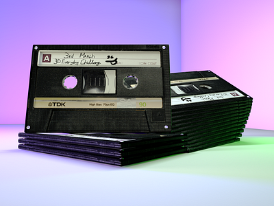 Audio Cassette 3d audio cassette cinema4d everyday everydays