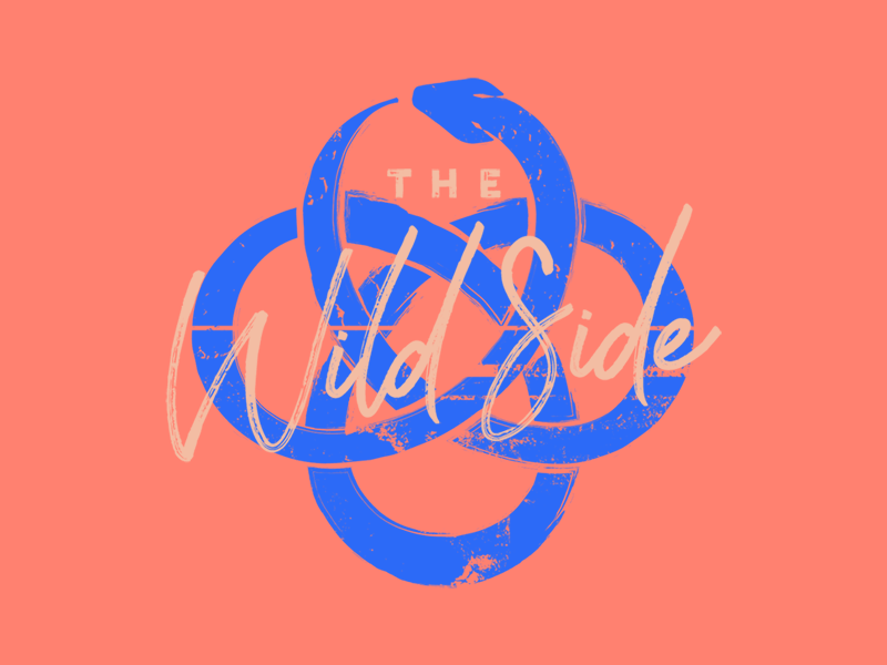 The Wild Side Project badge brand branding icon id logo motion ouroboros snake type vintage wild