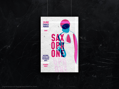 Saxophone Event Poster artwork event graphic design minimalism music musician poster