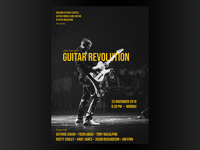 Guitarist Event Invite design event graphic design guitarist invite music sharpen.design