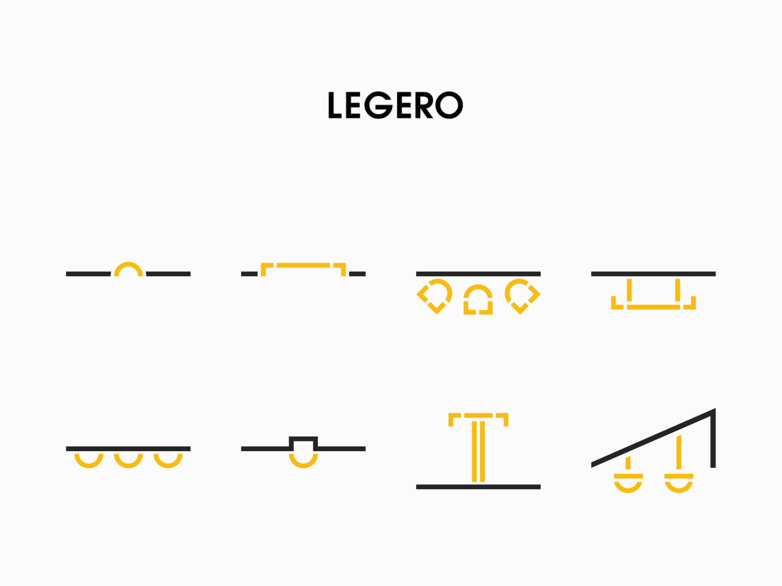 Icons for a light manufacturing company animation branding design flat icon iconography icons logo minimal typography ui web