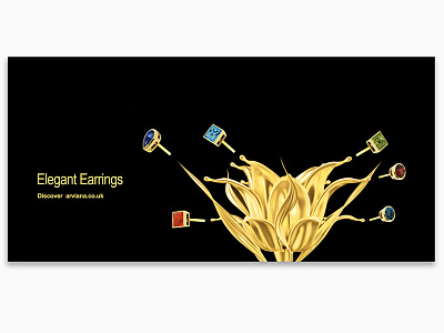 Banner and Social Media Design - Elegant Earrings banner banner design jewellery