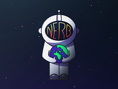 Nerb Logo Design astronaut g gravity logo logo design space