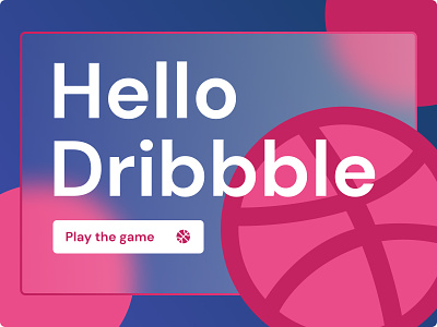 Hello 👋 Dribbble branding debut design glassmorphism graphic trend ui web