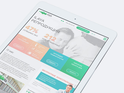 Visual concept for redesign medical сlinic website