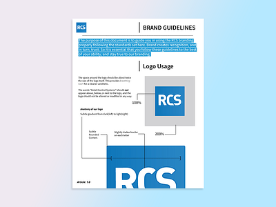 Rcs Guidelines