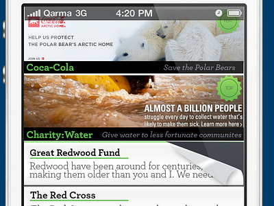 Qarma Homepage app charity qarma