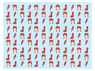 Bowie Icons Pattern boot david bowie davidbowie flash icons iconset ziggy ziggystardust