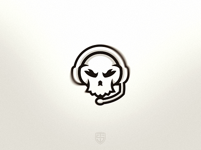 Skull | Mascot Logo black branding design gaming logo mascot skull stream twitch white