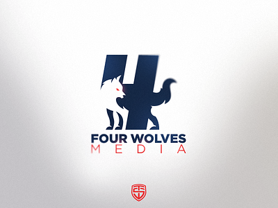 Four Wolves Media | Logo branding design four illustrator logo marketing media rebrand social wolves