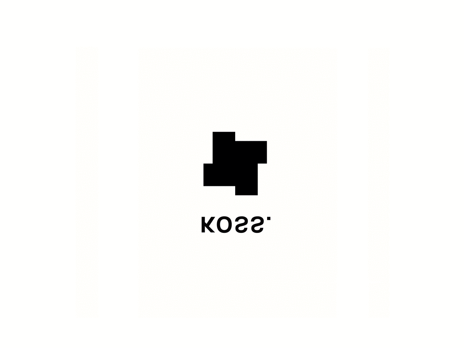 KOSS abstract animation art geometric glitch graphic logo logotype loop motion