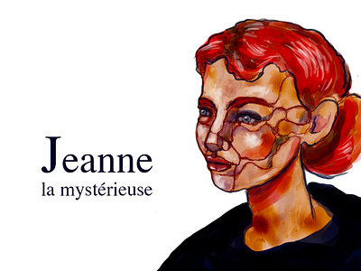 Jeanne la mystérieuse drawing girl illistration painting woman