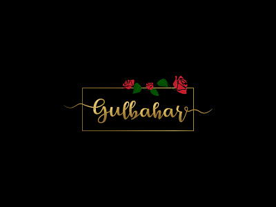 Gulbahar Logo branding calligraphy floral logo flower gulbahar logo logo design rose