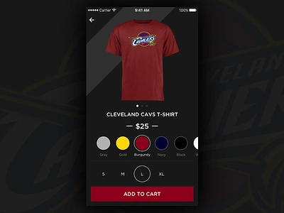 Daily UI #001 app cavs cleveland cavs dailyui ecommerce iphone shopping