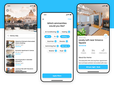 Daily UI #010 airbnb app concept dailyui home ios iphone italy mobile travel vacation