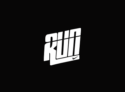 Nike Run Typography adventure brand branding design graphic graphic design graphicdesign illustration illustrator logo logos logotype outdoor runner type type design typedesign typeface typography vector