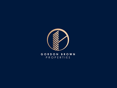 Gordon Brown Properties blue brand branding design dribbble gold graphic graphic design graphic designer illustration illustrator logo logo design logo designer logodesign logos text type typography vector