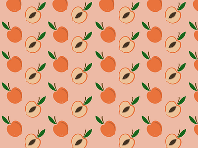 I got my peaches out in Georgia Pattern Illustration (Wallpaper)