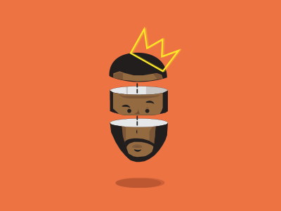 Celebrity Head Illustration 'Kanye West'