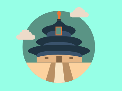 Temple Of Heaven - Icon Illustration